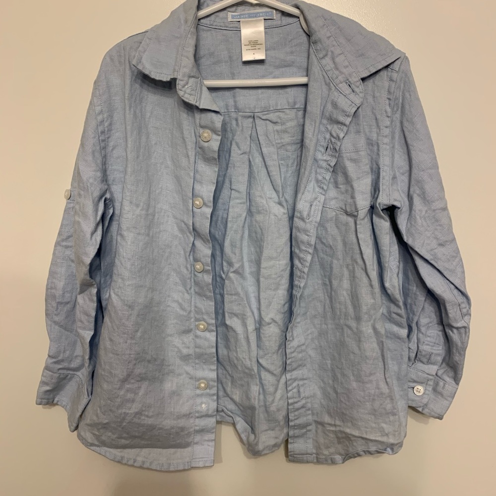 Boys Janie and Jack Button Down Linen shirt